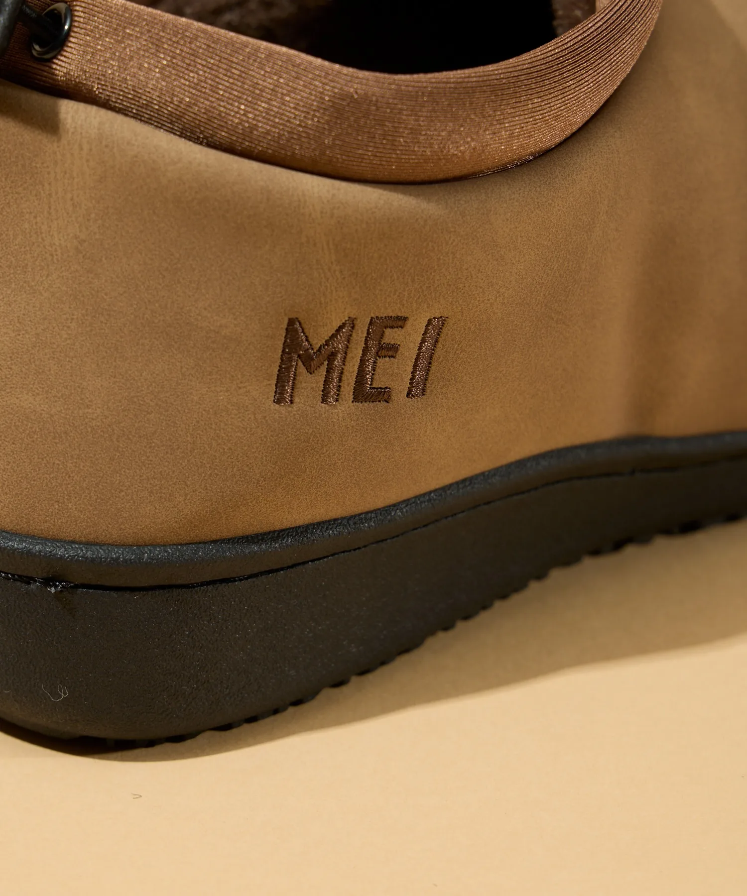 Мужские слипоны с флисовой подкладкой MEI Mock Shoes коричневые — фото 3