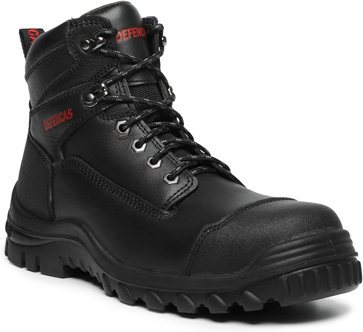 

Мужские ботинки Defencas 6 и 8, с защитным носком от электрических разрядов, выполненные из цельнозерновой кожи, с противоскользящей резиновой подошвой и амортизирующей стелькой из ПУ, D058714, 6\" Composite-toe