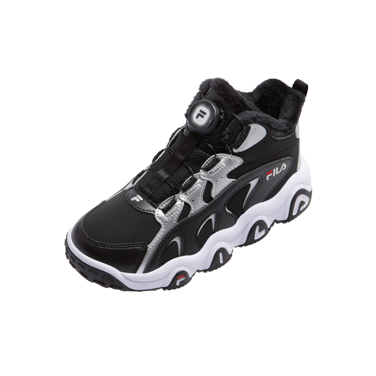 FILA KIDS SEASON FSW нескользящие устойчивые к истиранию утепленные ботинки Black/Space Silver детские — фото 4