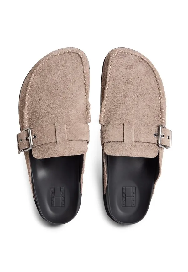 Мюли-Лоферы из фактурной замши с эффектом потертости Tommy Jeans, Dusty Brown — фото 4