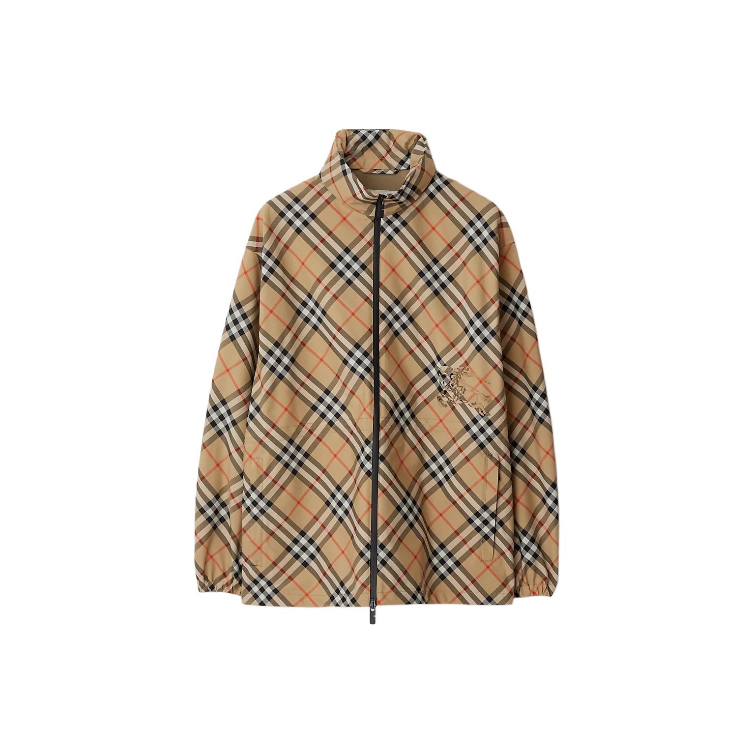 

Burberry Винтажная куртка в клетку из твила, Sand