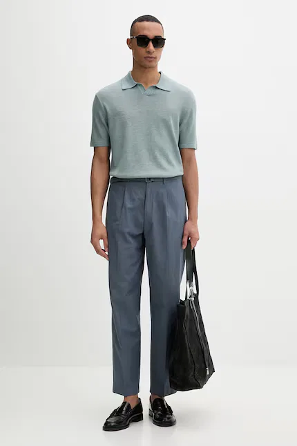 Брюки tapered Calvin Klein, серый — фото 2