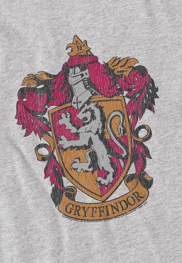 Футболка Harry Potter Gryffindor 1 Print T-Shirt Cotton Soul, крапчатый светло-серый — фото 3