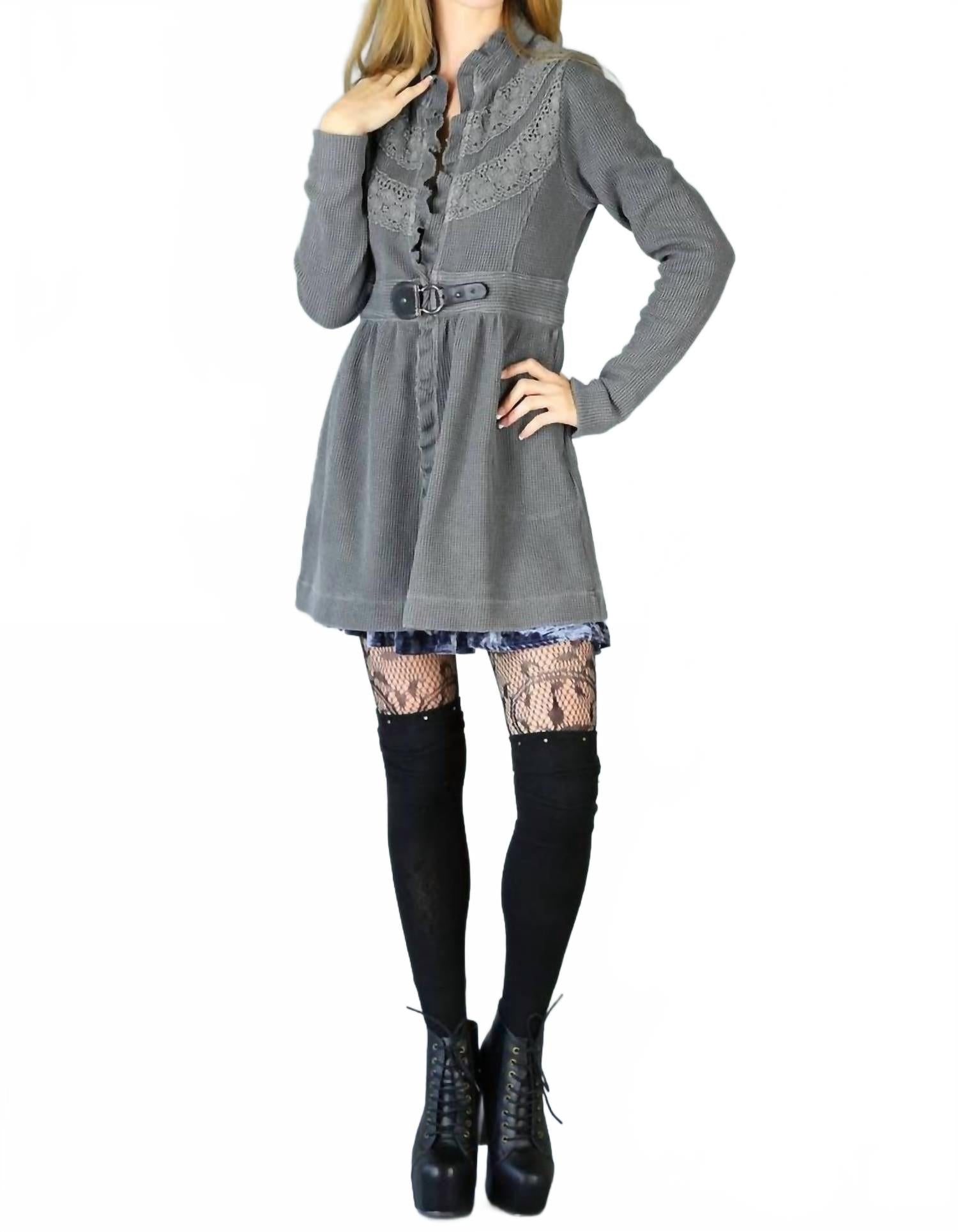 

Куртка Sgt. Pepper Thermal Boho в антрацитовом сером Tough Luv, серый