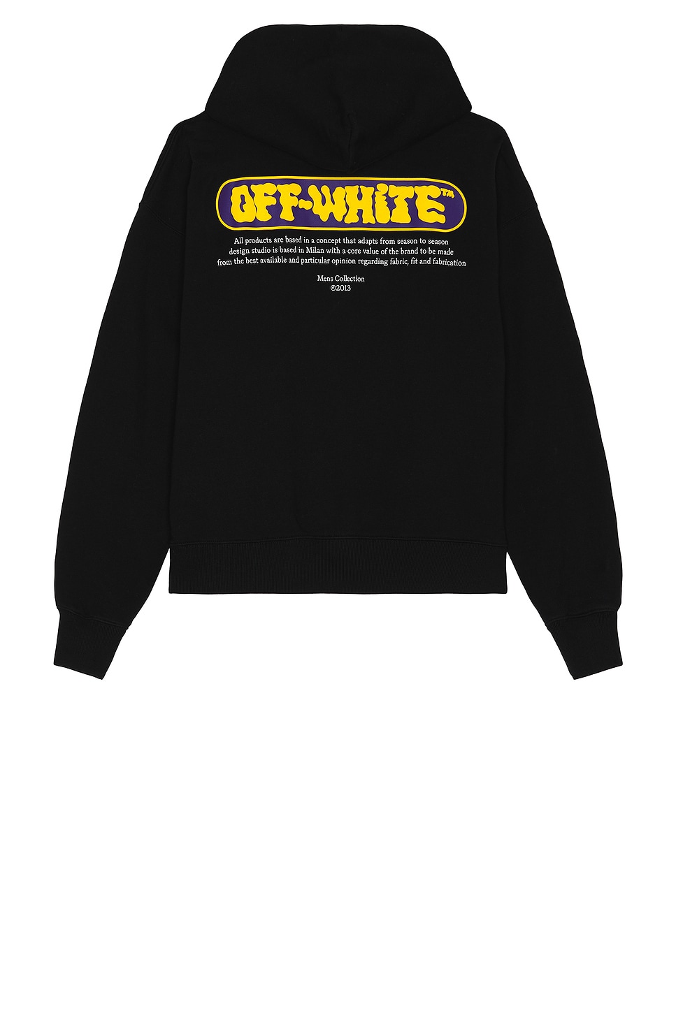 

Свитшот для скейтбординга с объемным логотипом Off-White, black & citrus