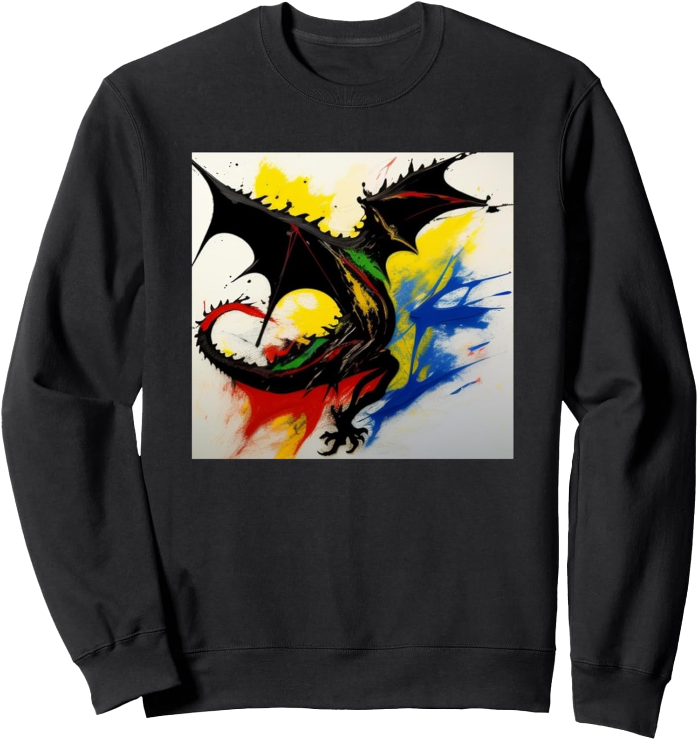 

Красочный силуэт дракона. Толстовка для любителей драконов Dragon | Art Men Women Kids Boys Girls Gift, черный