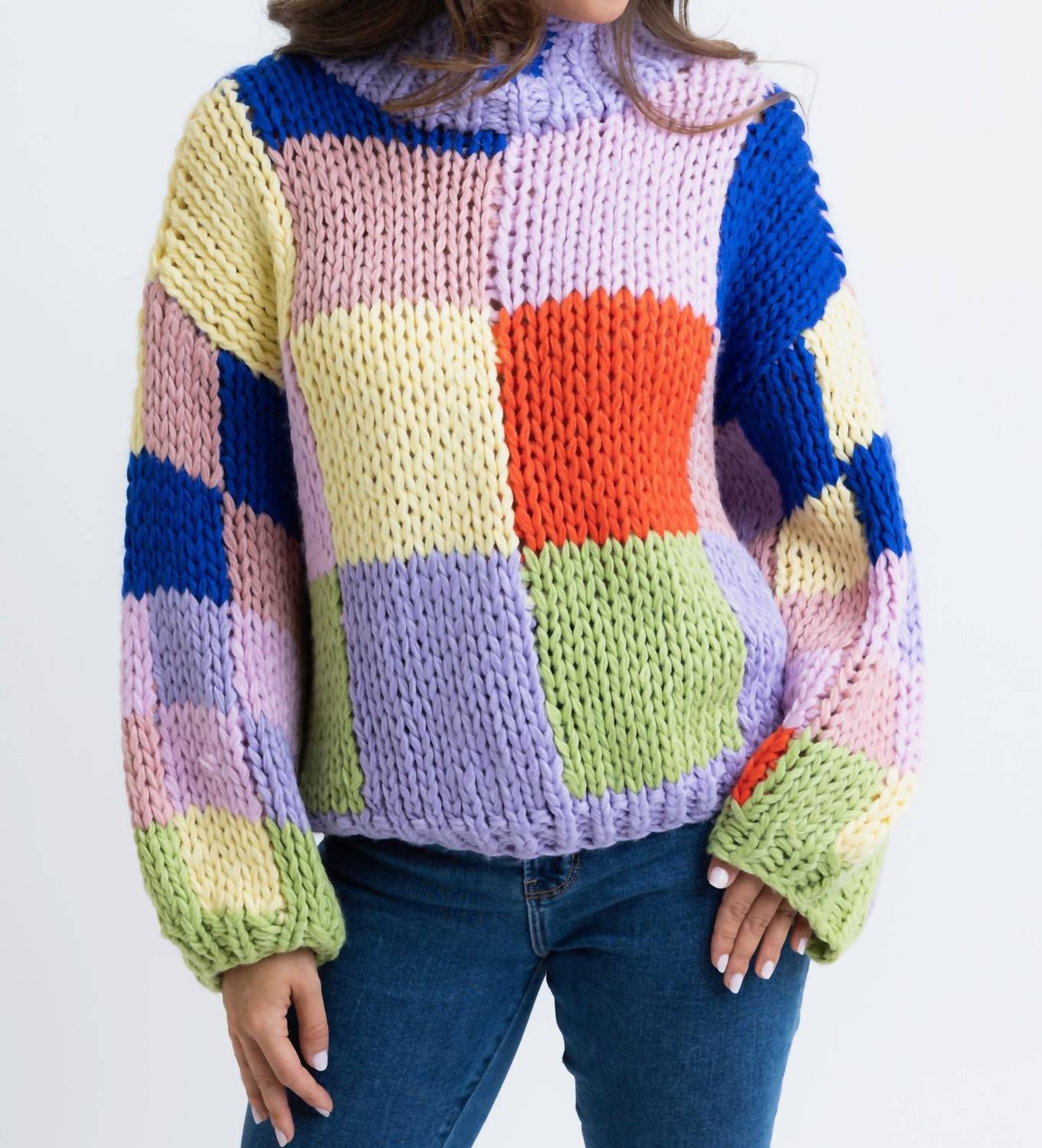 

Свитер Piper Crochet Color Block в разноцветном цвете Karlie, цвет multi