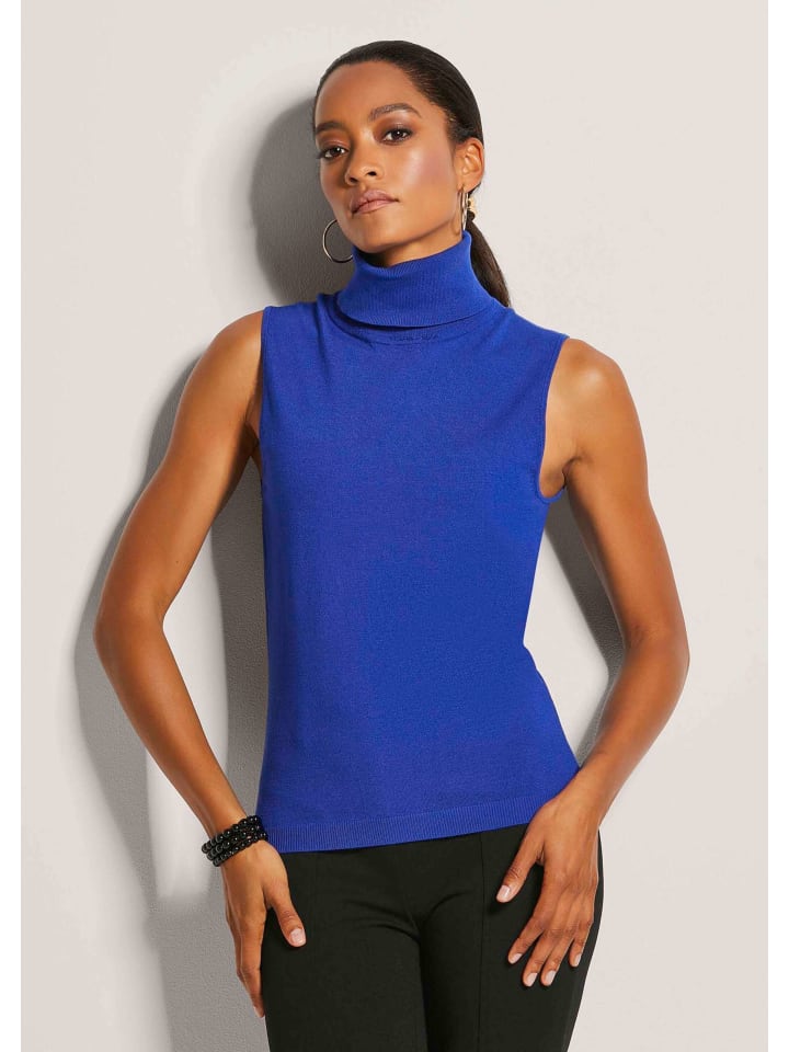 

MADELEINE Вискозный свитер без рукавов королевского синего цвета