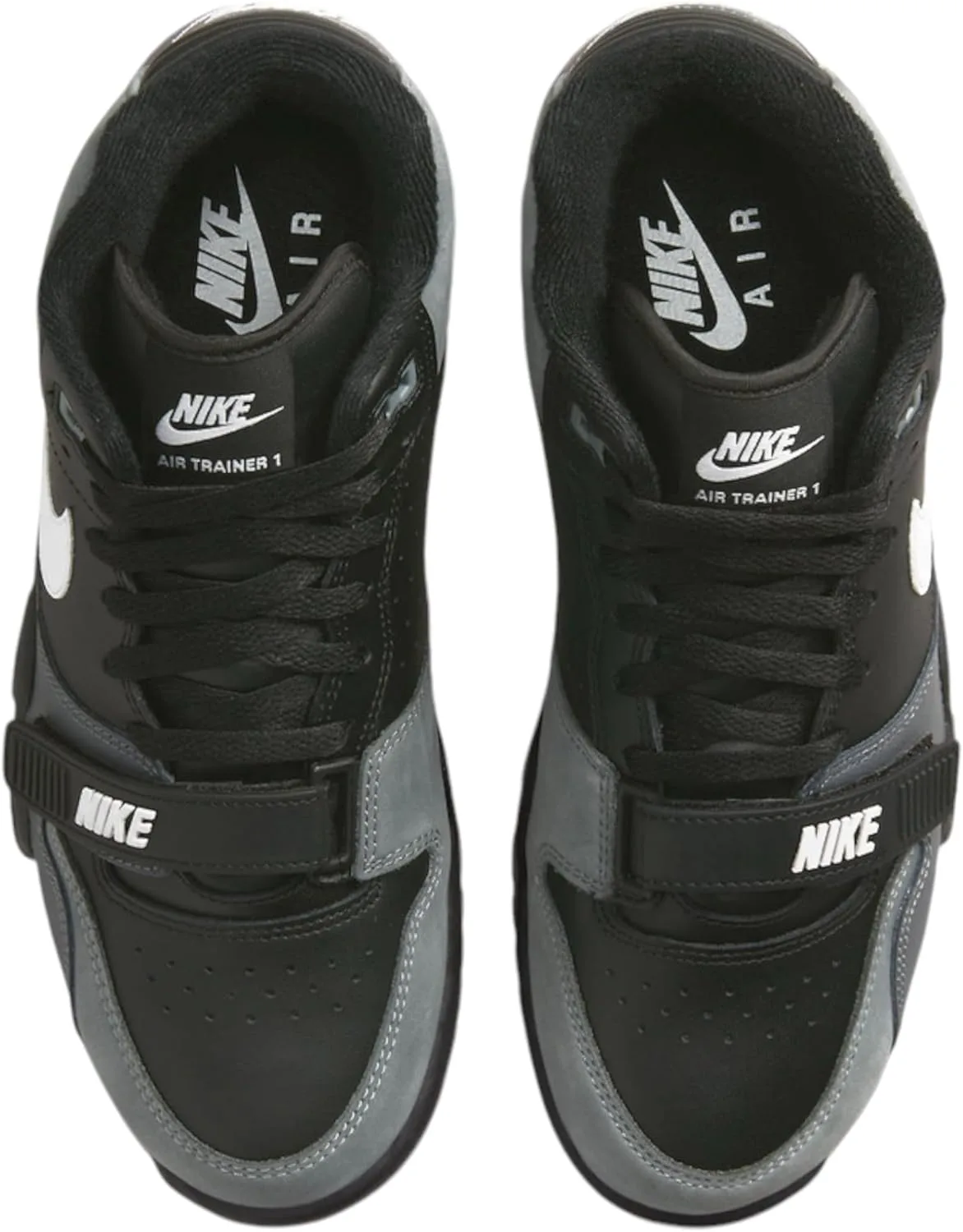 Мужские баскетбольные кроссовки Nike Air Trainer 1, белый/черный-средне-серый — фото 4