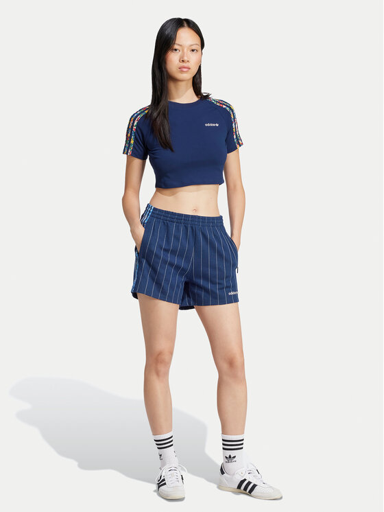 Облегающая футболка Liberty London 3-Stripes Infill Baby JC7788 Adidas, синий — фото 2