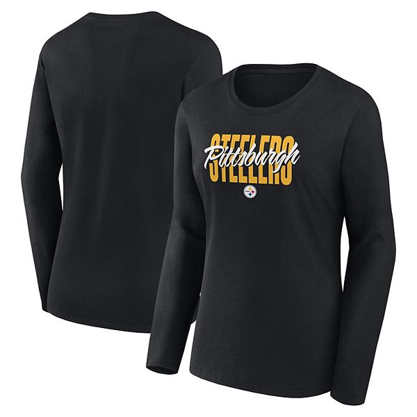 

Женская черная футболка с длинным рукавом Pittsburgh Steelers Grip Unbranded, Черный, Женская черная футболка с длинным рукавом Pittsburgh Steelers Grip Unbranded