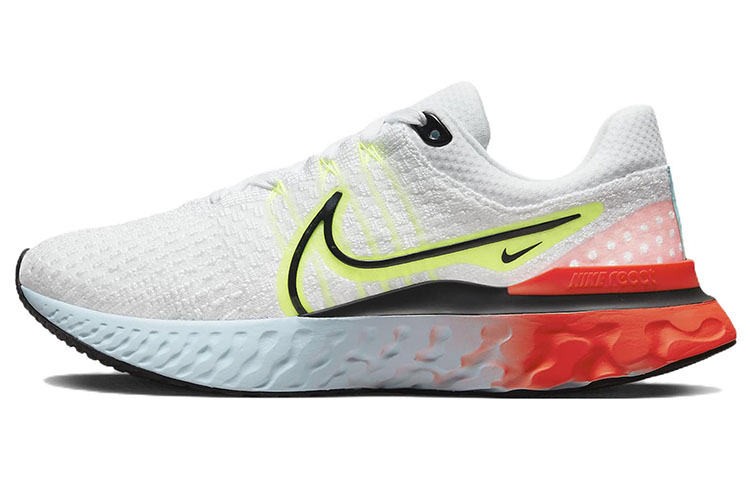 

Nike React Infinity Run Flyknit 3 White Volt Bright Crimson (женские)