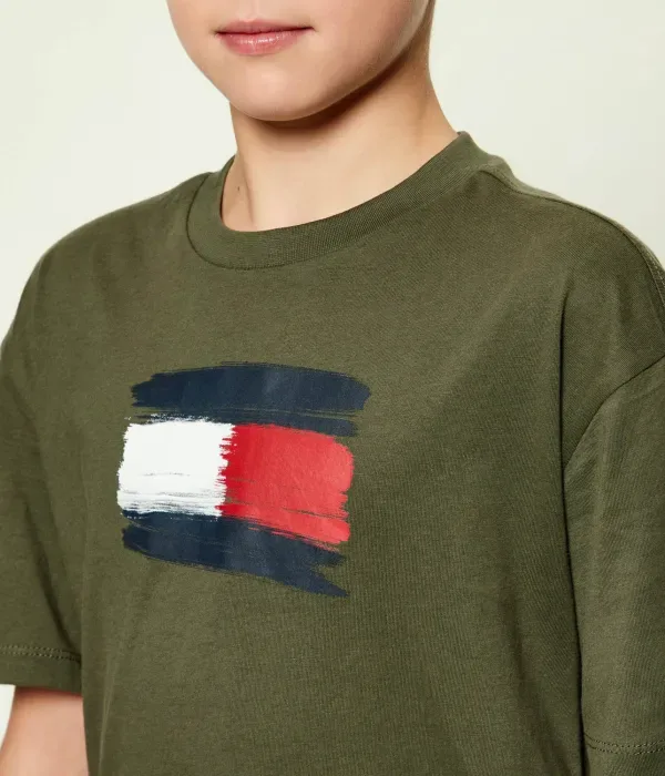 Футболка regular fit Tommy Hilfiger, оливково-зеленый — фото 4
