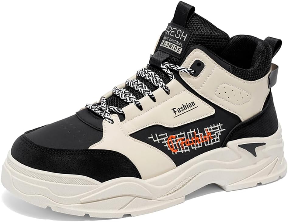 

Мужские кроссовки MAUGELY высокого верха для прогулок, удобные, дышащие, с нескользящей подошвой, повседневные походные ботинки, черный