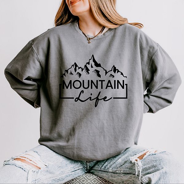 

Легкий свитшот Mountain Life с эффектом garment dyed Simply Sage Market, Grey, Серый, Легкий свитшот Mountain Life с эффектом garment dyed Simply Sage Market, Grey