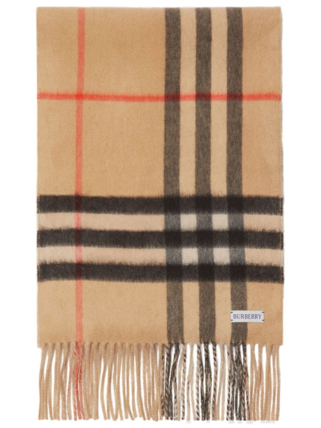 

Burberry двусторонний кашемировый шарф в клетку, нейтральный цвет