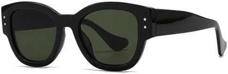 

Ретро-солнцезащитные очки 2027 года для женщин с заклепками, градиентными линзами и защитой от УФ-излучения UV400, панк-солнцезащитные очки для мужчин MTZJH, Black Dark Green