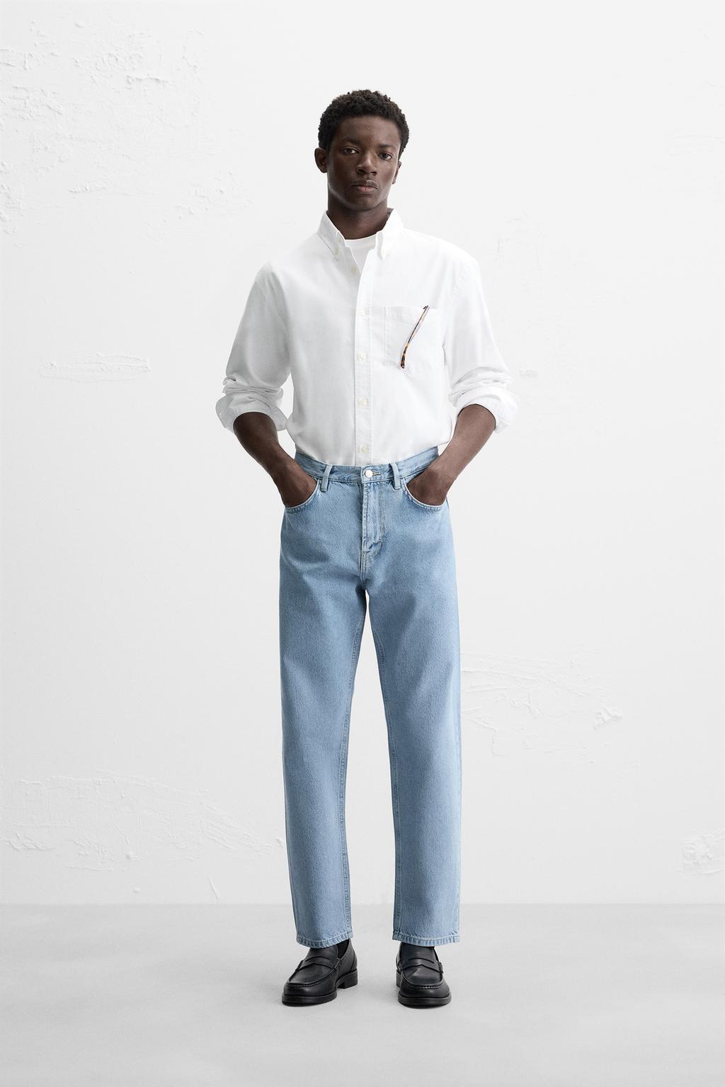 

Облегающие джинсы ZARA, средне-синий