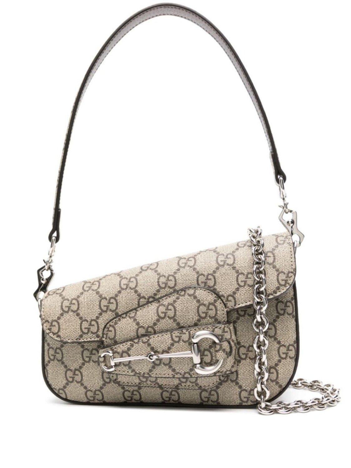 

Мини-сумка на плечо Gucci 1955 Horsebit, нейтральный цвет