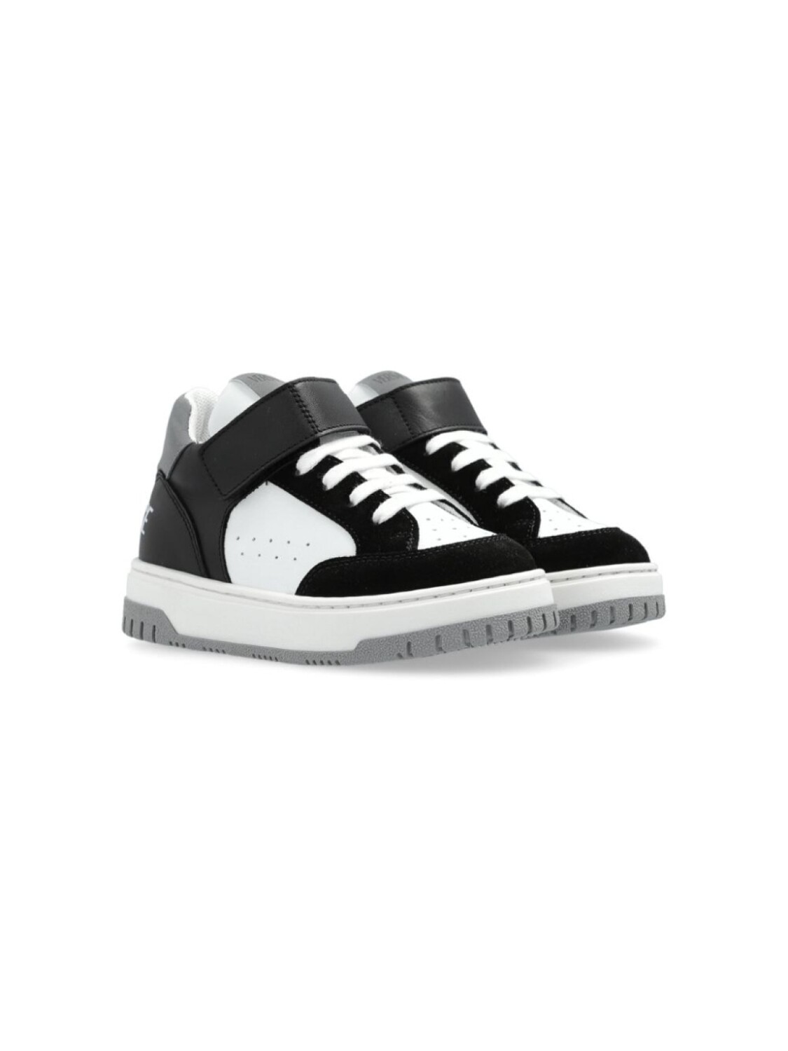 

Versace Kids кроссовки из кожи с цветными блоками, черный