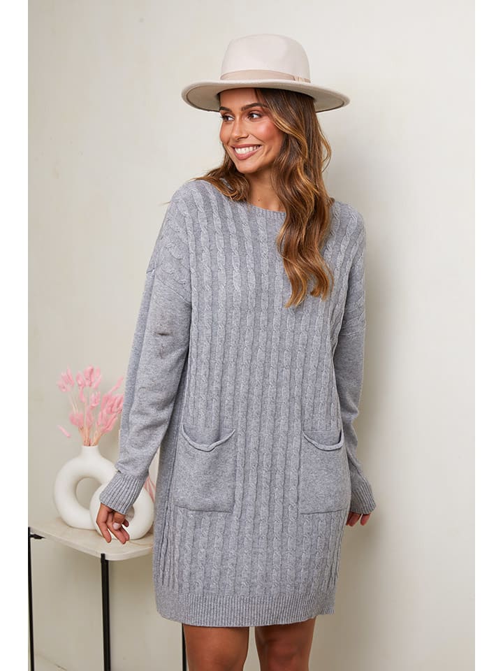 

Короткое платье Soft Cashmere, серый