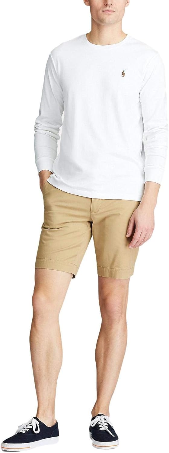 POLO RALPH LAUREN Мужская футболка с длинным рукавом Classic Fit Soft Touch, (Soft Touch) White — фото 3