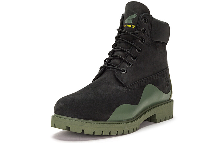 Мужские уличные ботинки Timberland с контрастной подошве, черный/зеленый — фото 3
