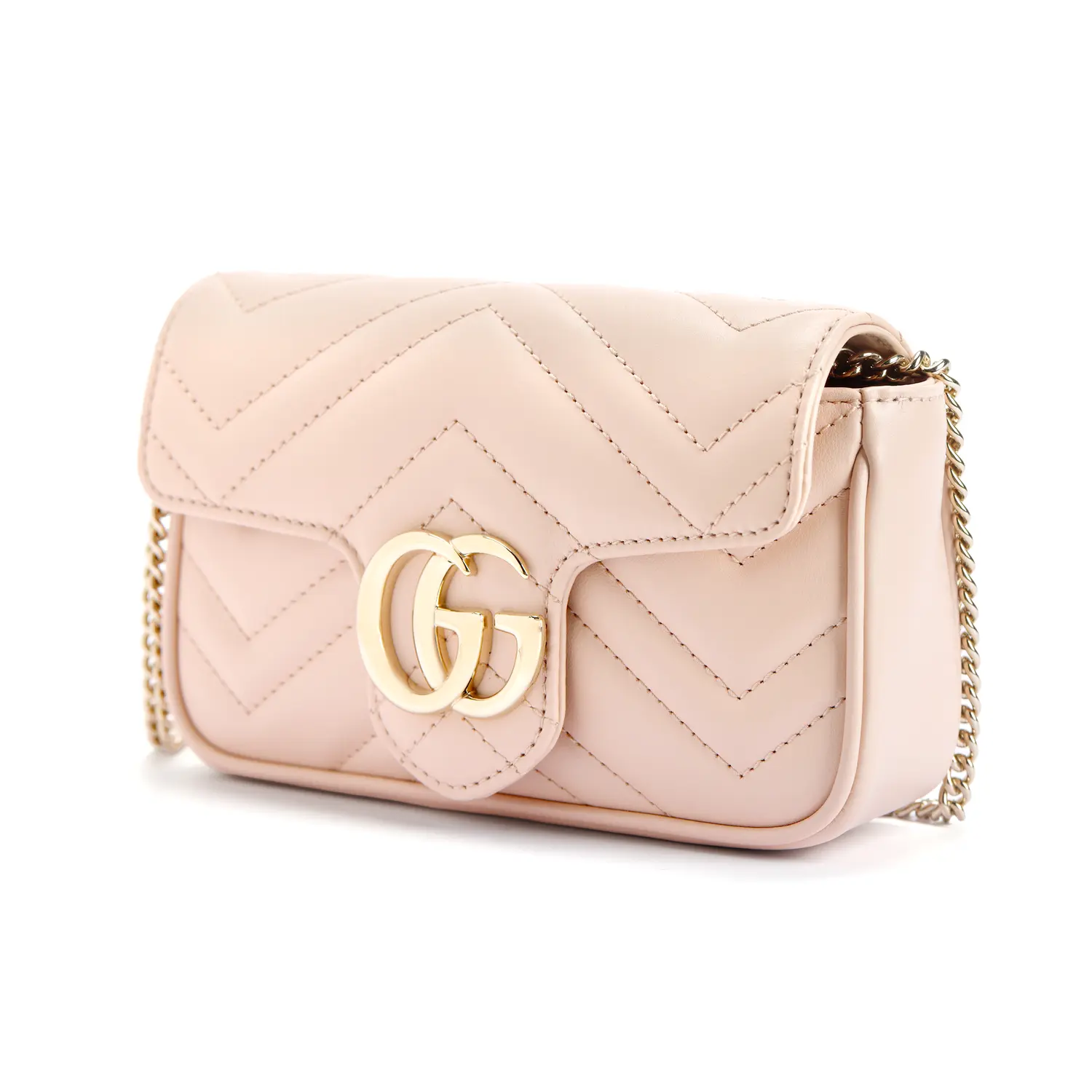 Сумка Gucci GG Marmont Extra Mini через плечо, светло-розовая — фото 2