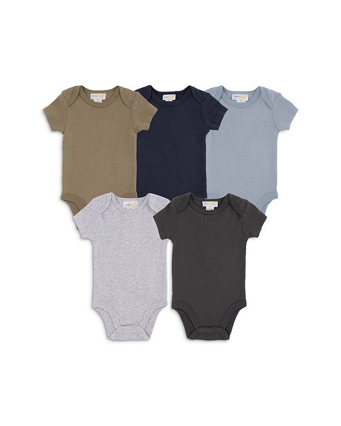 

Однотонное хлопковое боди для мальчиков Bloomie's Baby, упаковка из 5 штук — для малышей, мультиколор