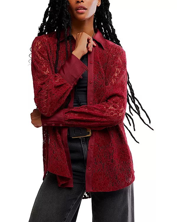 

Рубашка с пуговицами Faith Free People, красный