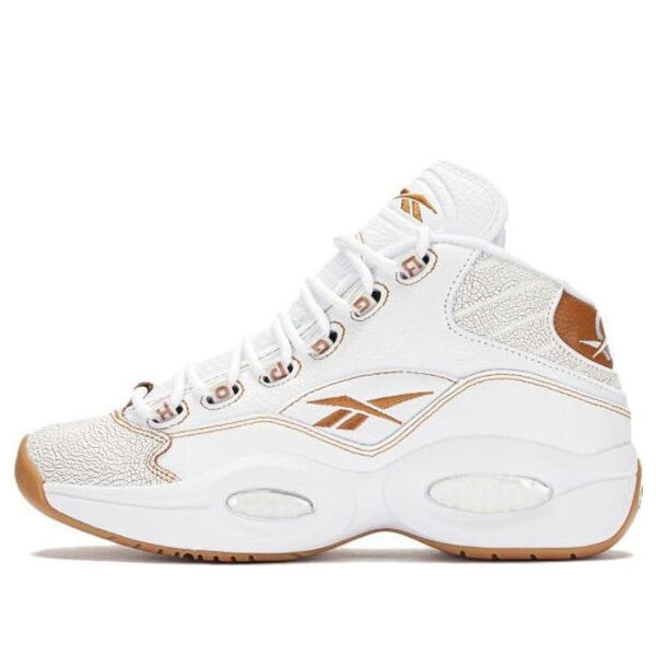 

Кроссовки question midv 'white brown' Reebok, белый