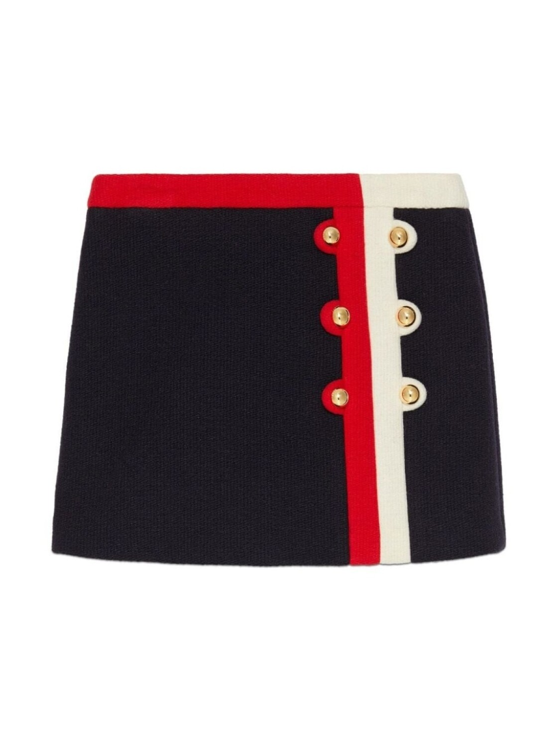 

Gucci Kids шерстяная юбка с декоративными пуговицами, синий