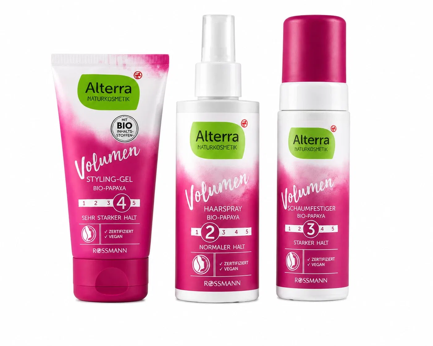 Набор для укладки волос Alterra Naturkosmetik Volume (3 предмета) Generisch