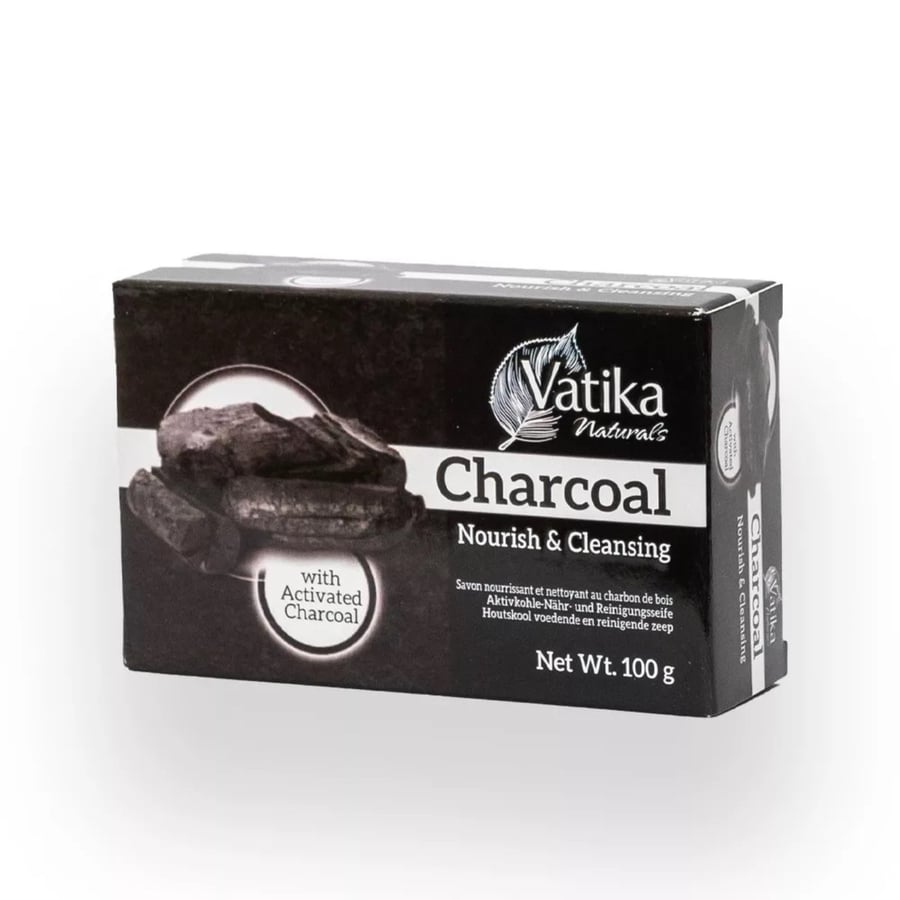 

Vatika Dabur, Кусковое мыло с активированным углем, 100 г
