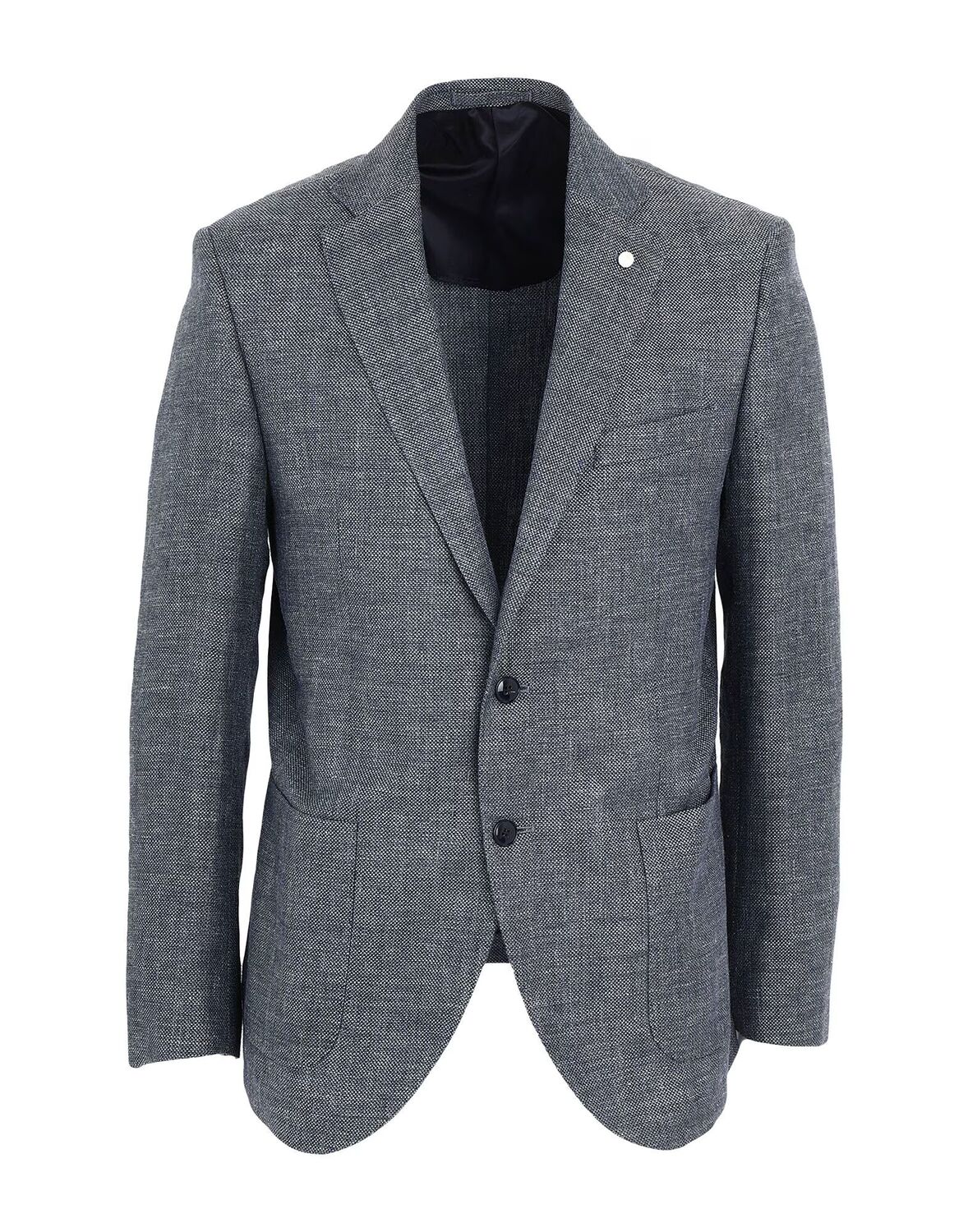 

Блейзер Luigi Bianchi Mantova, серо-синий