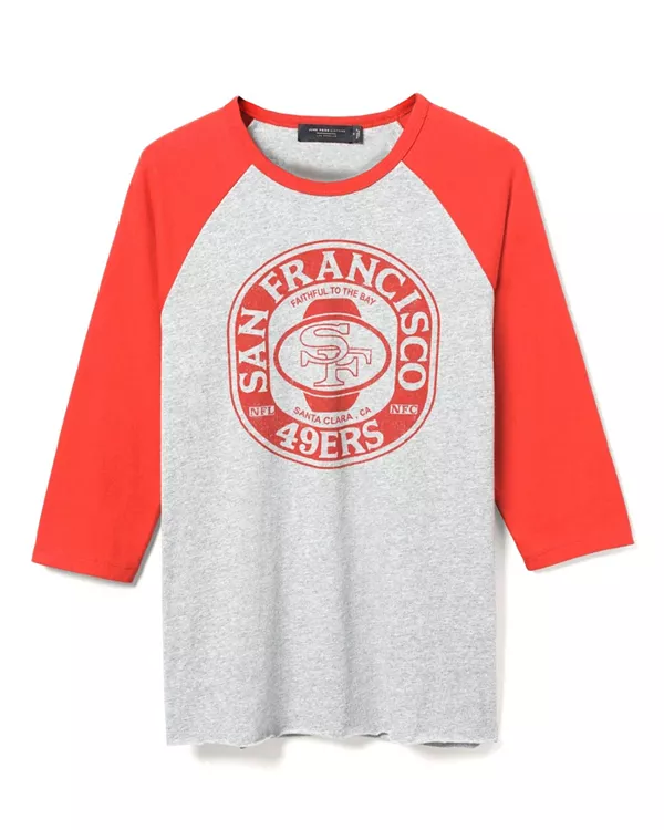 

Футболка-Реглан Unisex NFL San Francisco 49ers Elite Junk Food Clothing, мультиколор
