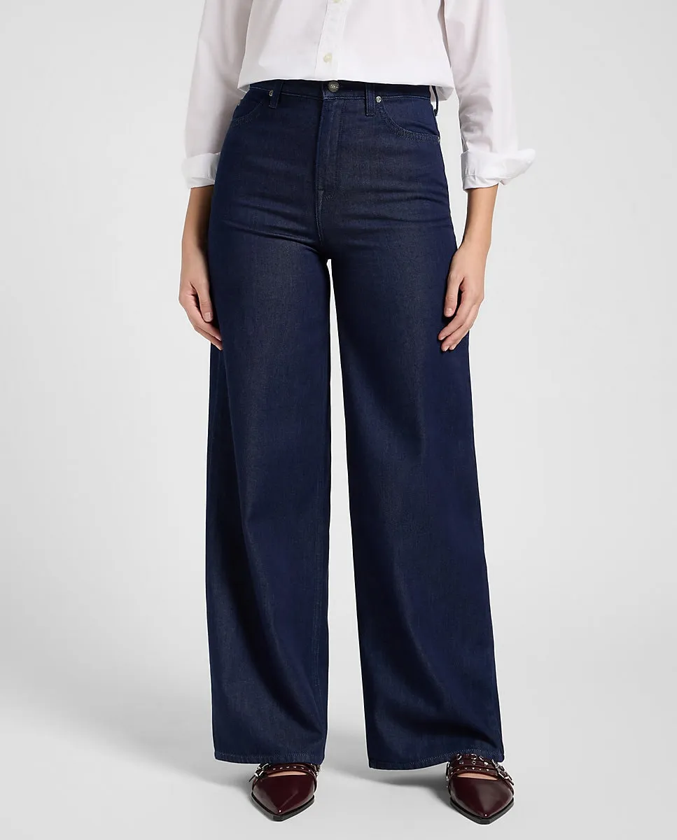 

Женские джинсы-карандаш Stella с высокой талией и расклешенными штанинами Lee, темно-синий