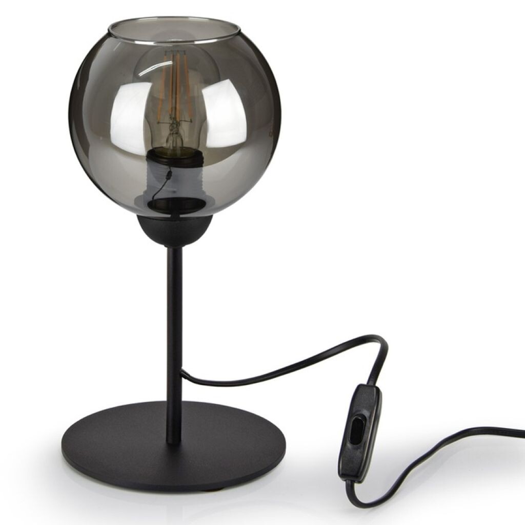 

Настольная лампа, торшер, 1 стеклянный плафон, LED, E27 kiki design, черный
