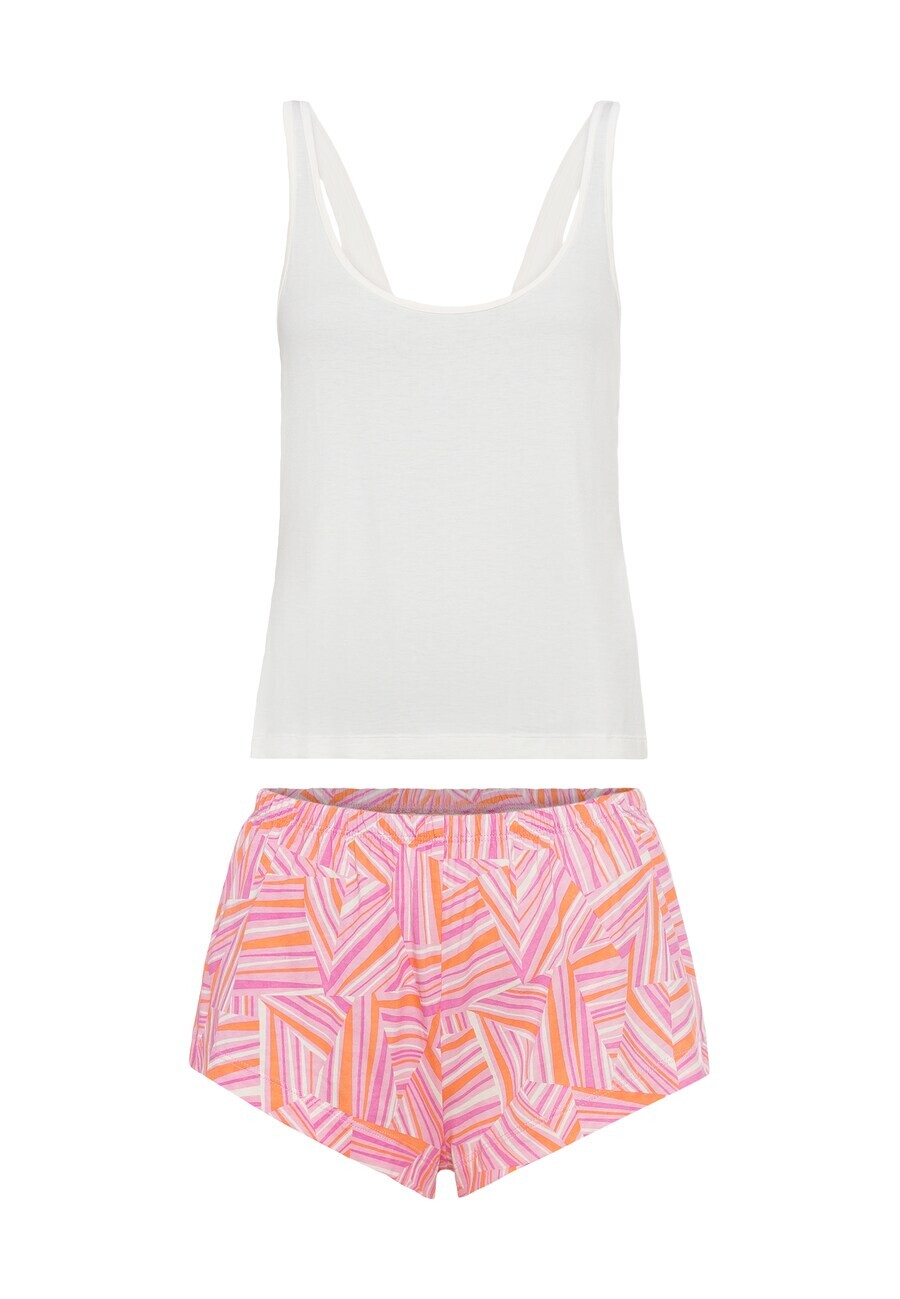 

Пижама LSCN by LASCANA Short Pajama Set, цвет pink/white