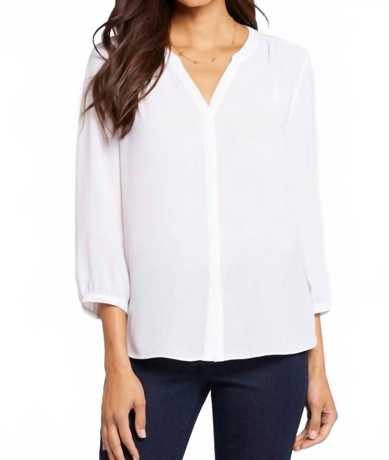 

Блузка с защипами в оптическом белом NYDJ