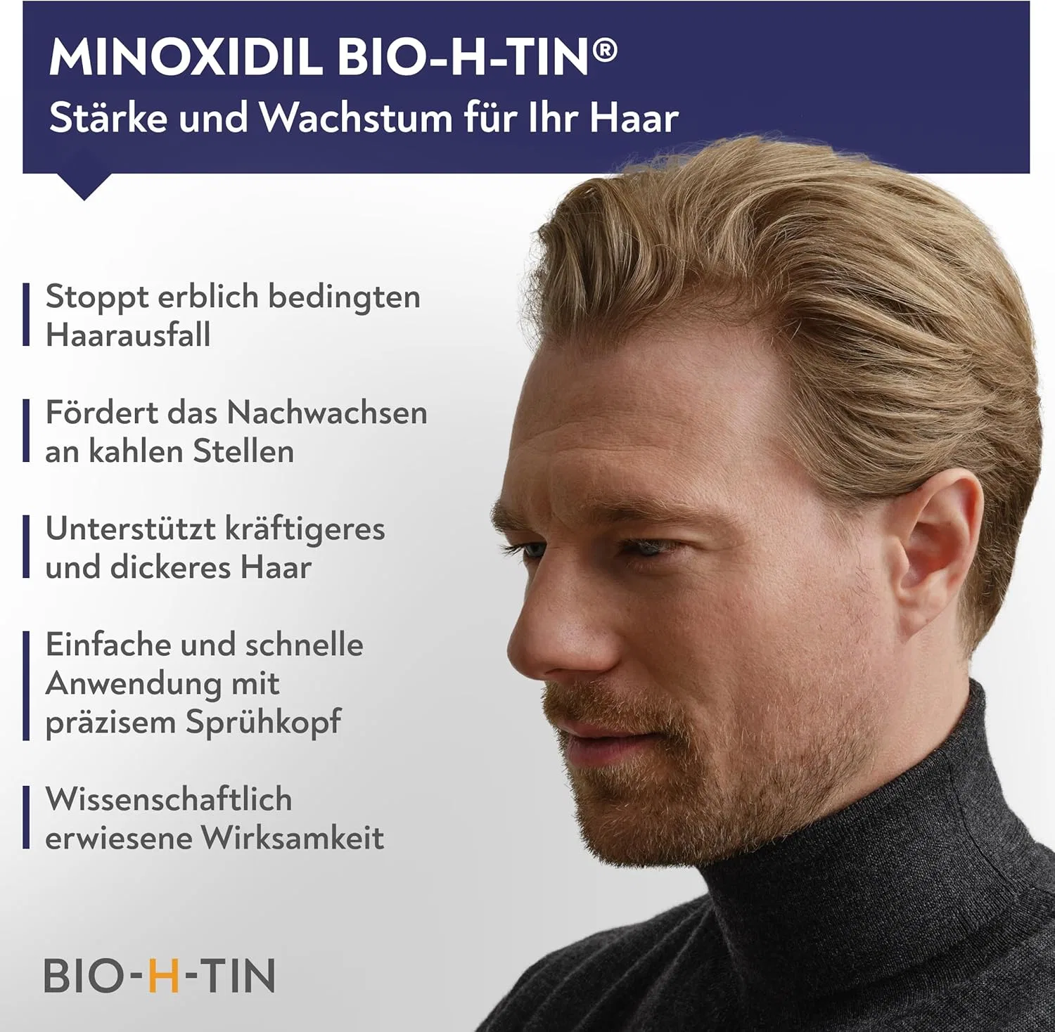 Миноксидил BIO-H-TIN для мужчин против наследственного выпадения волос Bio-H-Tin — фото 2