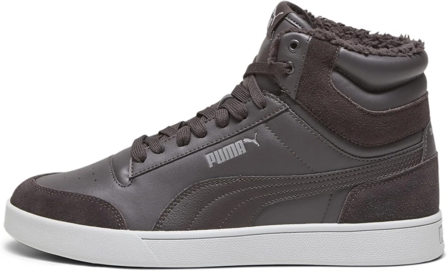 Кроссовки Puma Shuffle Mid Fur унисекс, Grey Flat Dark Gray Cast Iron Cool Light Gray