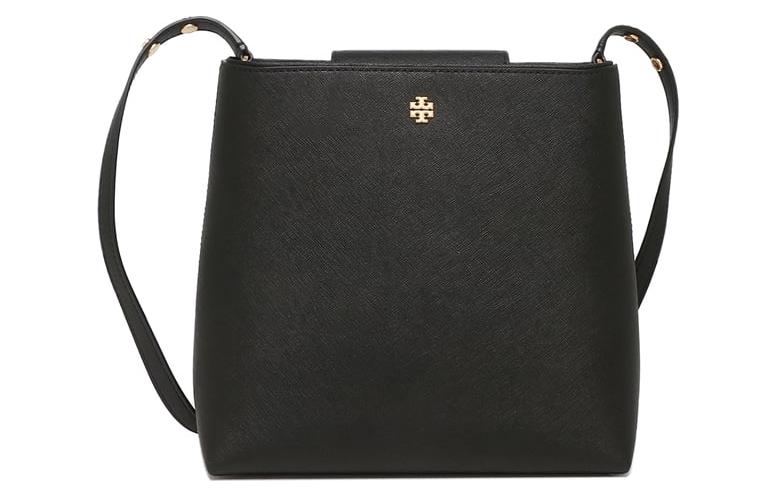 

TORY BURCH Сумка-ведро Emerson Leather, сумка через плечо, среднего размера, женская, черная