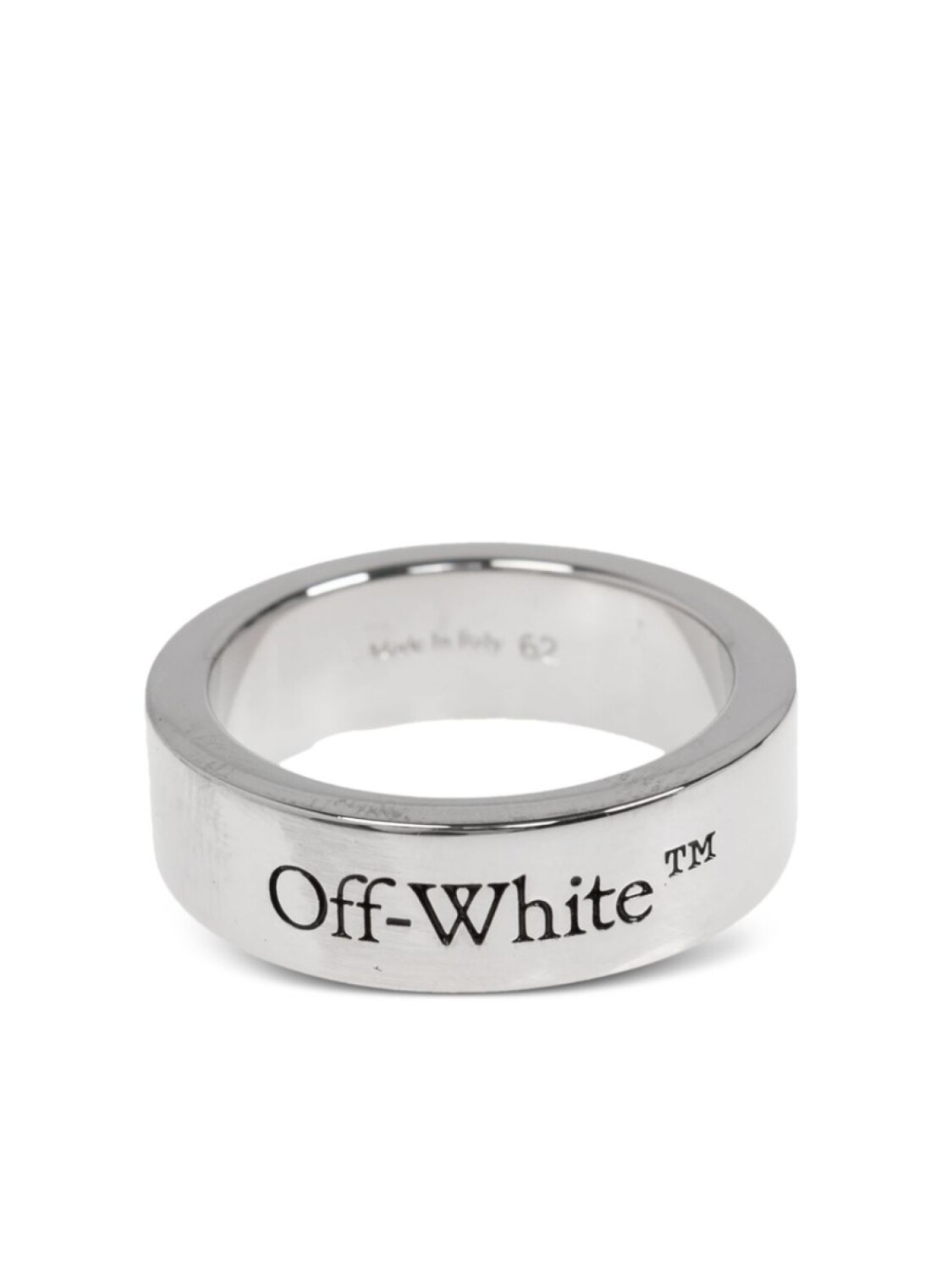

Off-White кольцо с гравировкой, серебряный