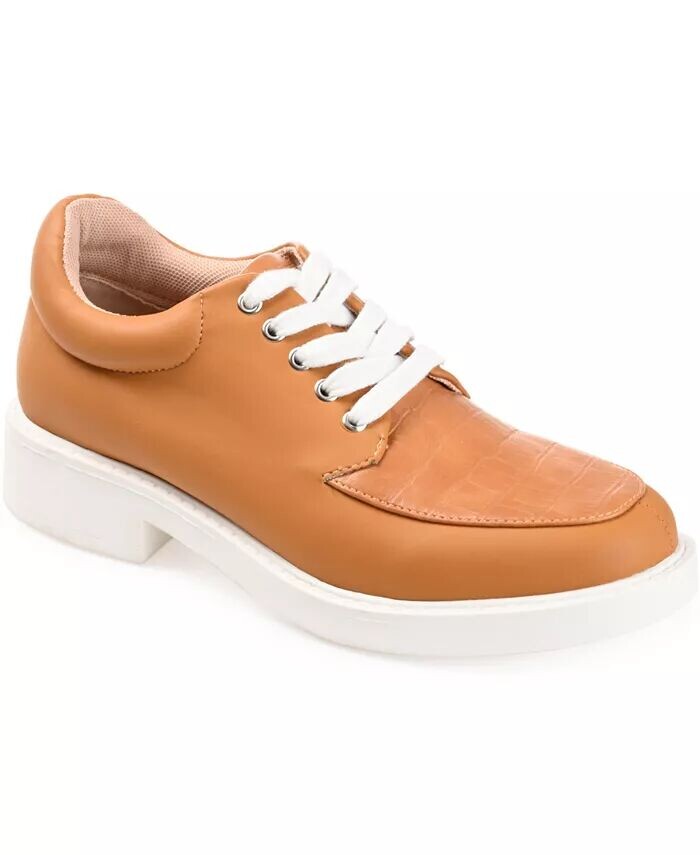 Женские оксфорды Aliah Lace Up Journee Collection, коричневый/бежевый