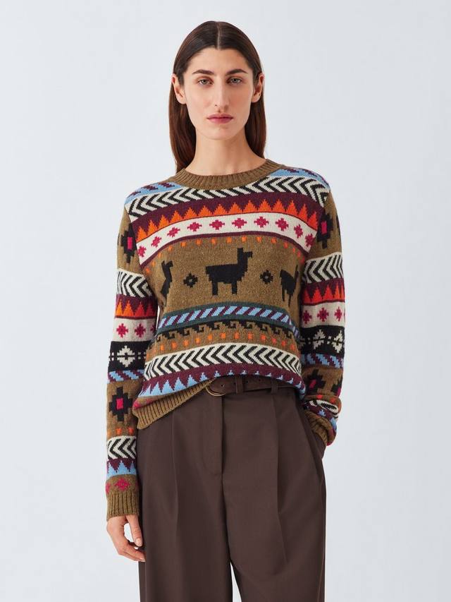 

Quirite свитер из шерсти в стиле Fair Isle Weekend MaxMara, Brown/Multi
