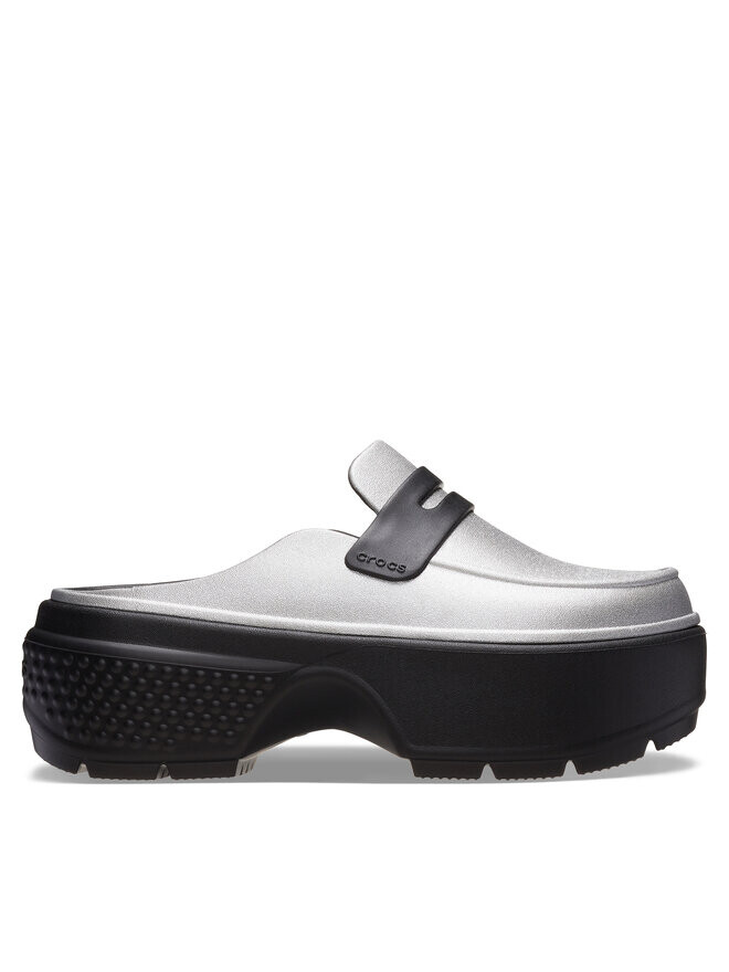 

Шлепанцы Crocs Stomp Metallic Loafer Clog 210363 Plata, серебряный