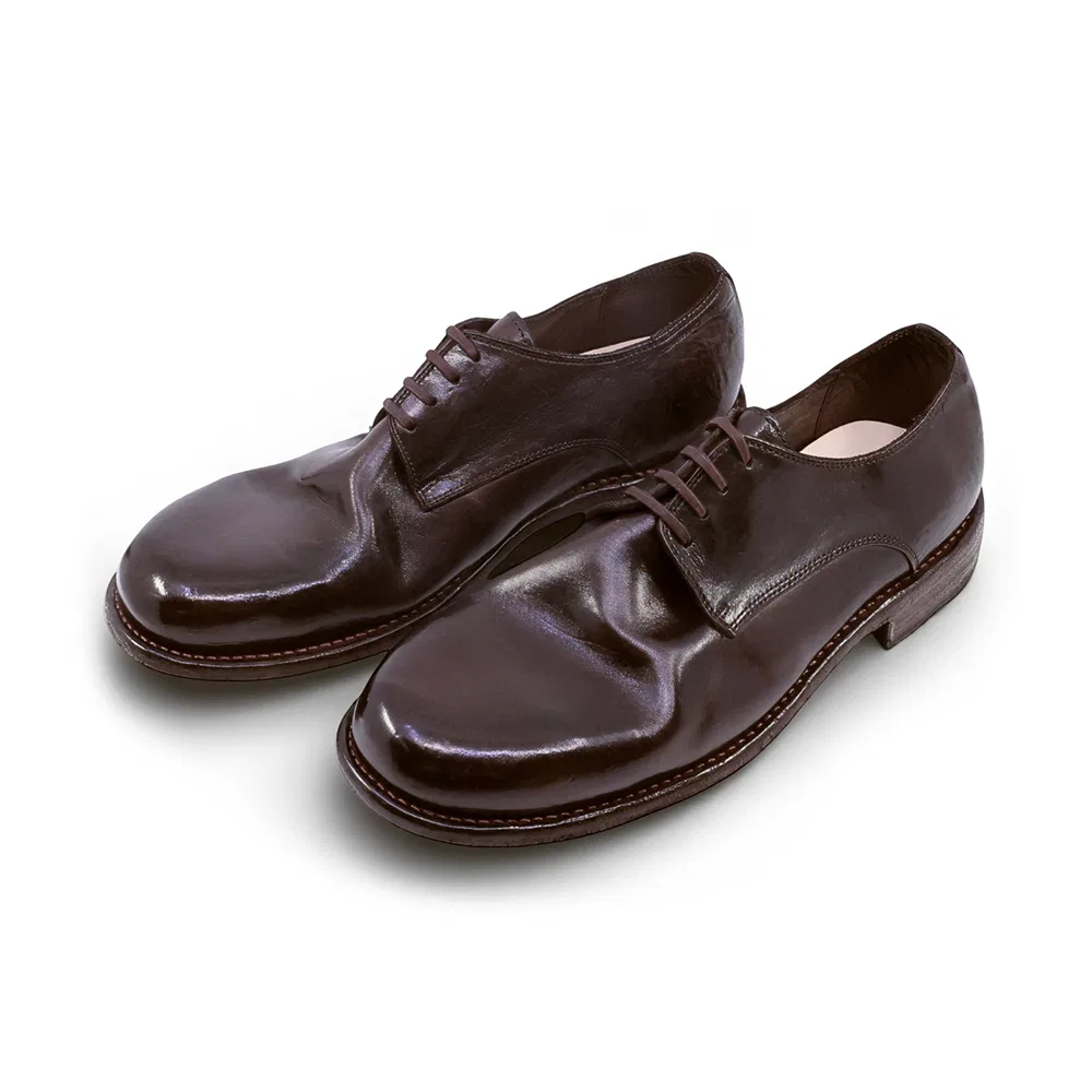 Мужские дерби туфли Goodyear welt на кожаной подошве Martin коричневые от Yase