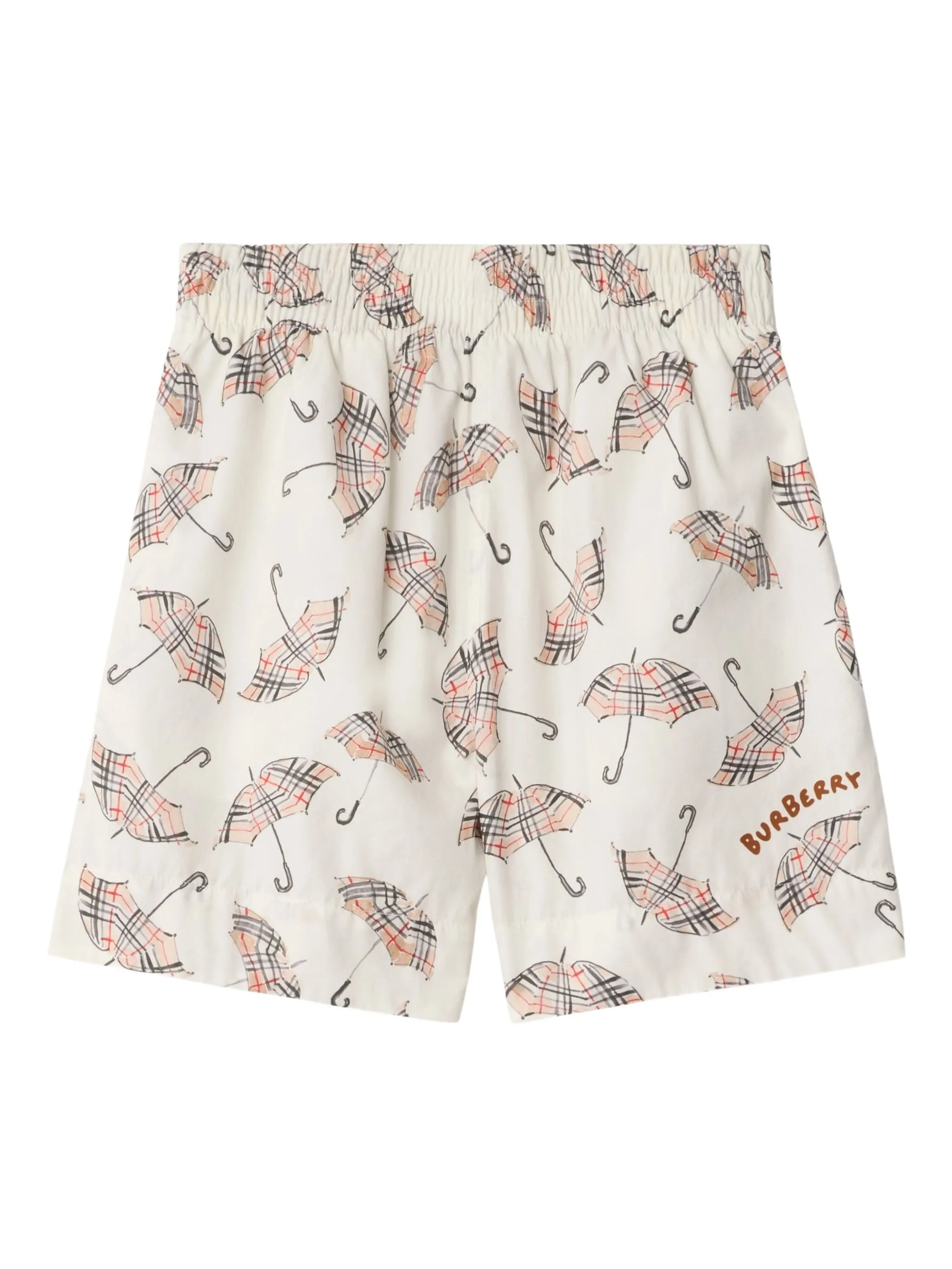 

Шорты с принтом Burberry Kids, белый