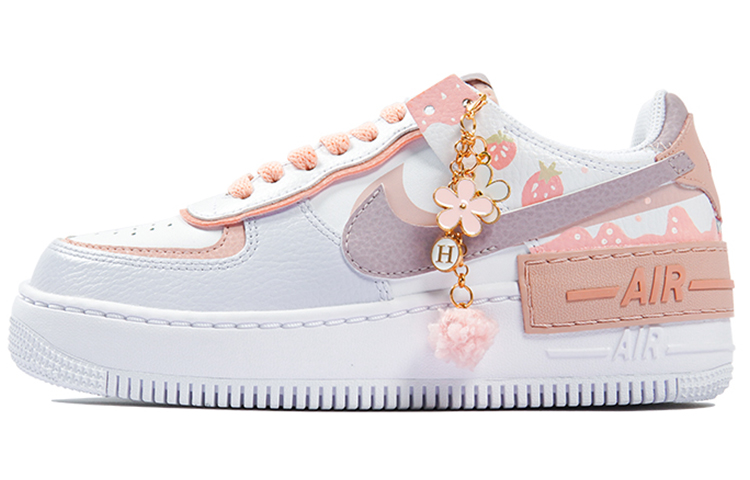 

Кроссовки Nike Air Force 1 Skateboard Shoes Women's Low-Top White Pink/Purple